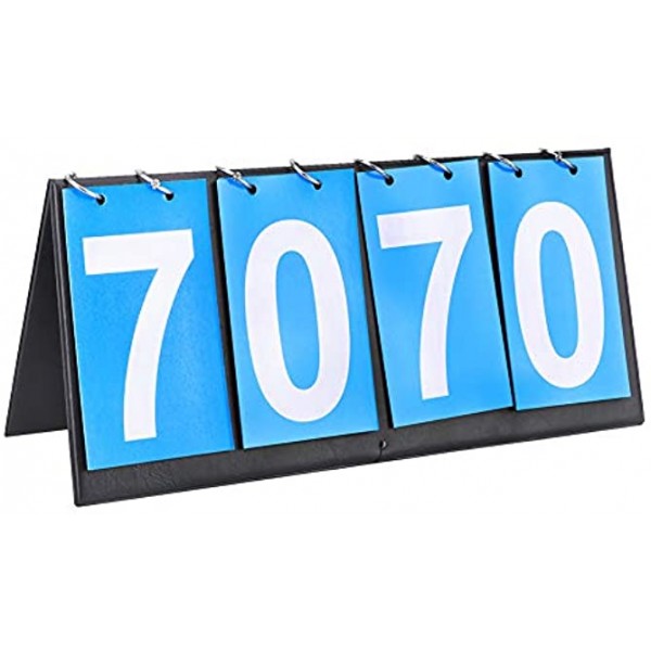 OhhGo 4â€‘Digit Scoreboard Sports Competition Score Keeper for Table Tennis Basketball Badminton Blue