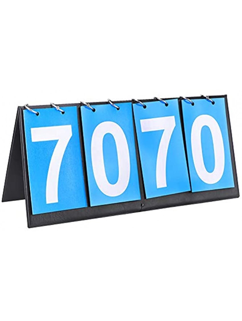OhhGo 4â€‘Digit Scoreboard Sports Competition Score Keeper for Table Tennis Basketball Badminton Blue