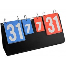 Scoreboard 4 Digit Sports Competition Score Board Easy Flip Score Keeper Portable Tabletop Flip Score Keeper Suitable for Table Tennis Badminton Basketball Swimming Volleyball Or Other Games