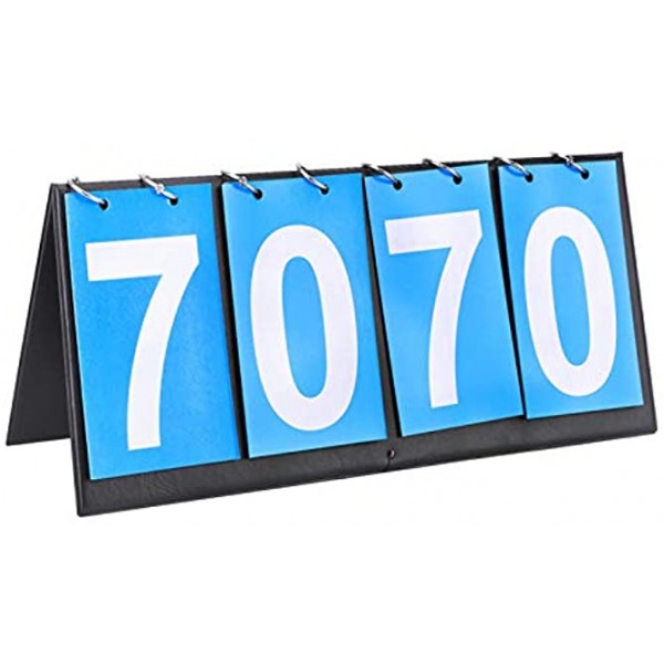 Scoreboard,4‑Digit Scoreboard Sports Competition Score Keeper for Table Tennis Basketball Badminton Blue