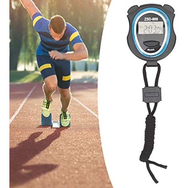 Shanrya Chronograph Multi‑Function Anti‑Vibration 0.1s Sports Timer for Running Teaching
