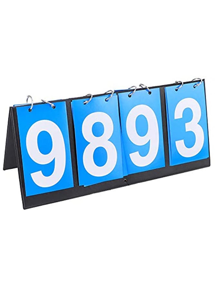 SOONHUA 4â€‘Digit Scoreboard Sports Competition Score Keeper for Table Tennis Basketball Badminton Blue