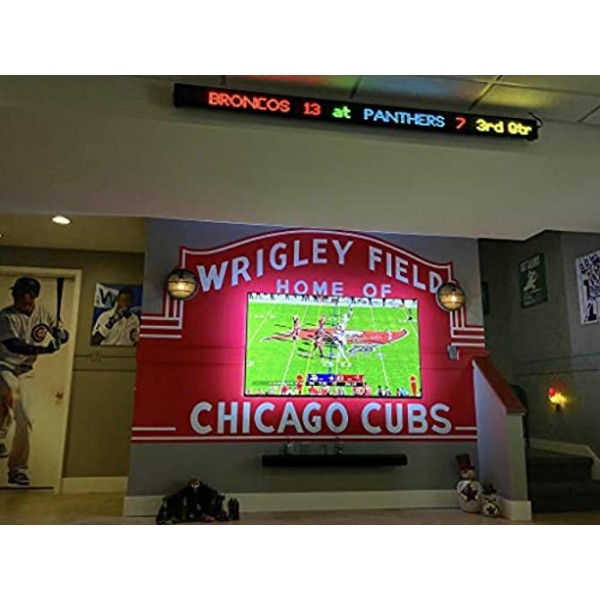 Tickercom Skybox Game Day Home Sports Ticker 31-40-50 Inch LED Sign Live Content Display Sports Scores Odds Breaking News Man Cave
