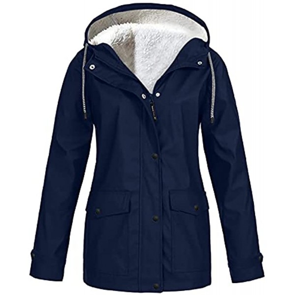 Winter Jackets for Women Lightweight Waterproof Rain Coats Sports Outdoor Overwear Mid-Length Trench Coat with Pockets