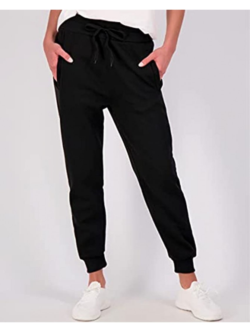 3 Pack: Women's Relaxed Fit Fleece Jogger Sweatpants Casual Athleisure Available in Plus Size