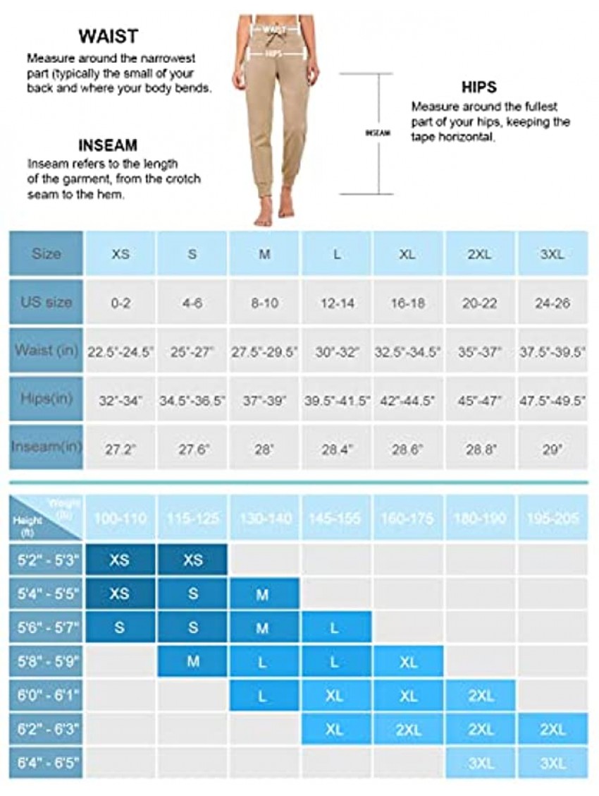 BALEAF Women's Fleece Lined Pants Water Resistant Sweatpants High Waisted Thermal Joggers Winter Running Hiking Pockets