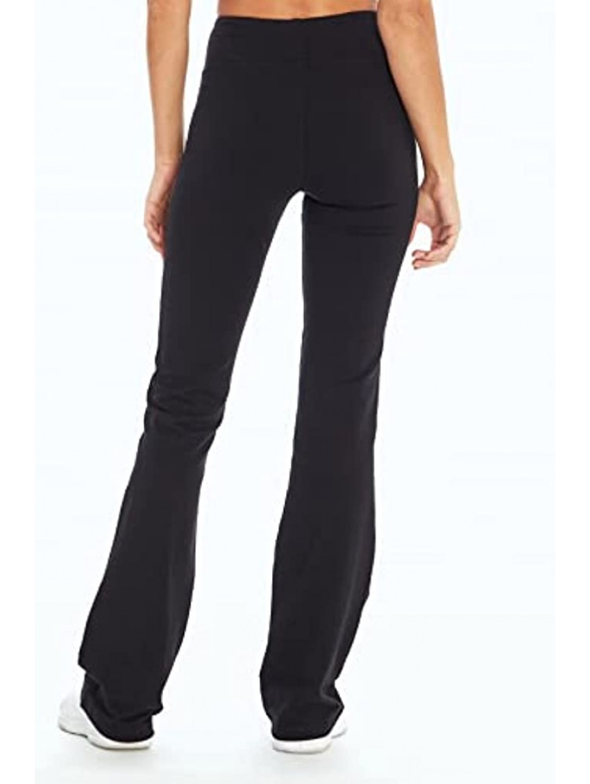 Bally Total Fitness womens High Rise Tummy Control Bootleg Pant