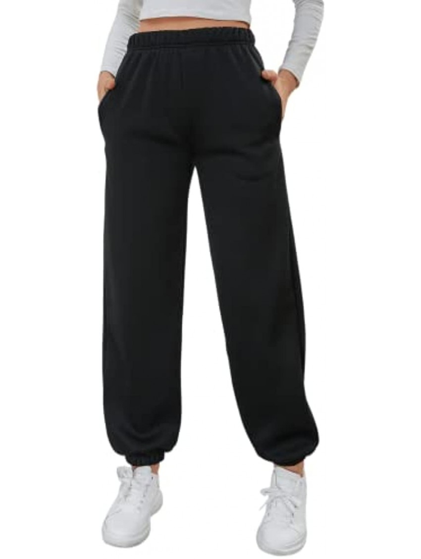 SheIn Women's Elastic High Waist Slant Pocket Sweatpants Joggers Lounge Pants