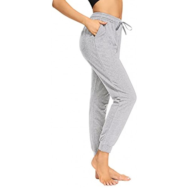 sportsnew Women Cotton Joggers Yoga Workout Sweatpants with Pockets Casual Lounge Pants