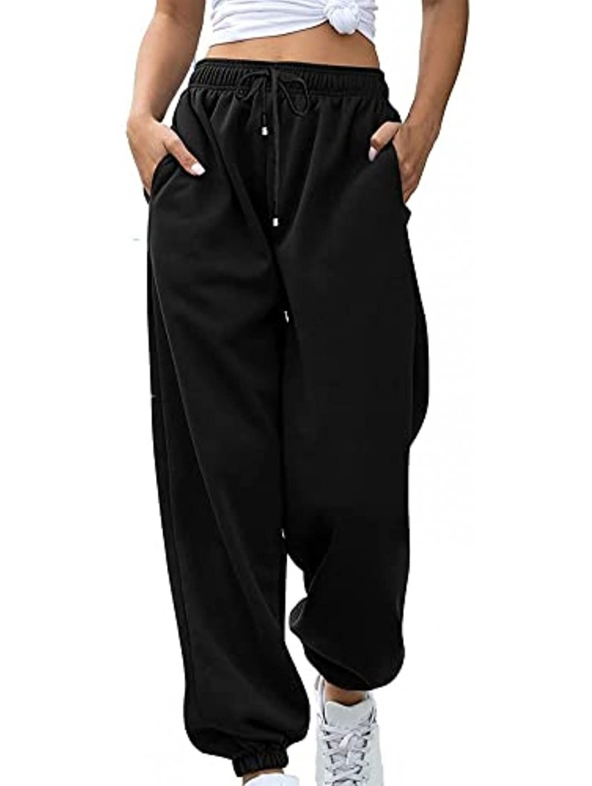 Sweatpants for Teen Girls High Waisted Baggy Cinch Bottom Sweatpants Yoga Workout Athletic Jogger Lounge Bottoms Trousers