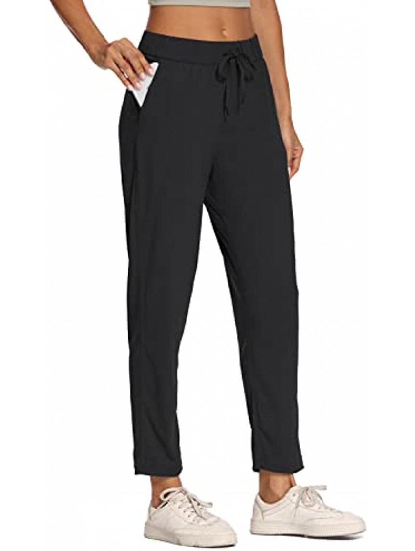 Willit Women's Golf Travel Pants Lounge Sweatpants 7 8 Athletic Pants Quick Dry On The Fly Pants