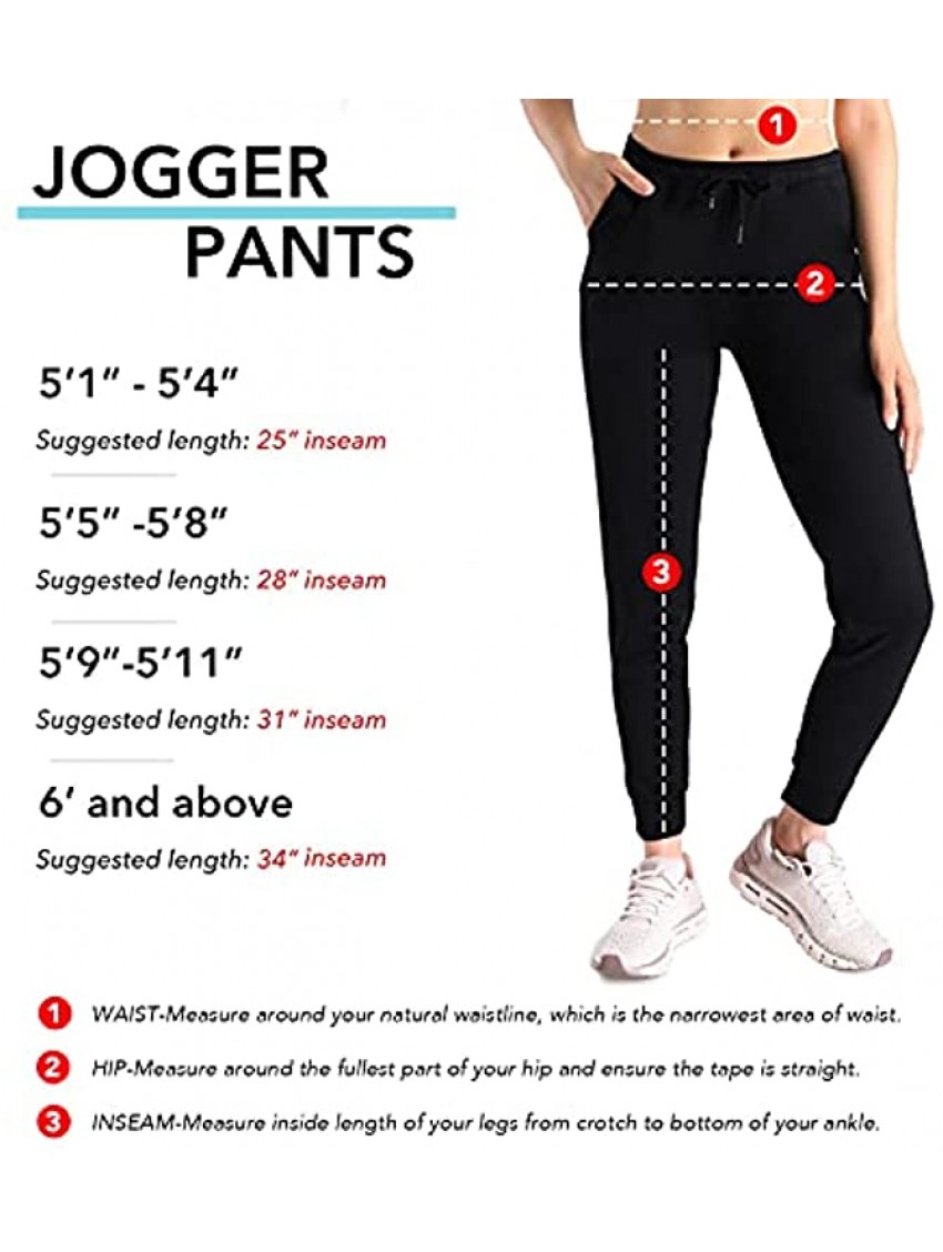 Yogipace,Petite Regular Tall Women's Lightweight Anti-Shrink Active Joggers Lounge Sweatpants Yoga Jogger Pants