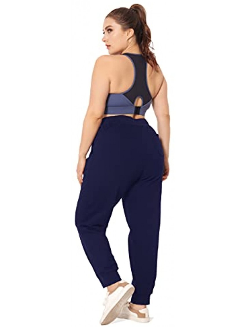 ZERDOCEAN Women's Plus Size Cotton Sweatpants Cozy Joggers Pants Tapered Active Yoga Lounge Casual Pants