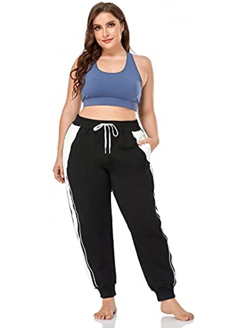 ZERDOCEAN Women's Plus Size Cotton Sweatpants Joggers Pants Active Yoga Running Lounge Casual Pants with Pockets