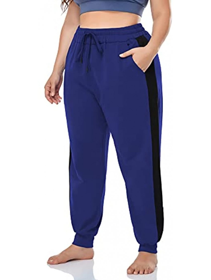 ZERDOCEAN Women's Plus Size Sweatpants Jogger Workout Pants Active Wear Casual Lounge Pants Drawstring with Pockets