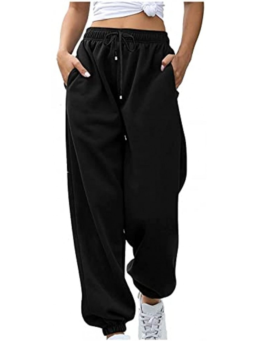 Alurban Sweatpants for Women with Pockets Loose Fit Joggers Booty Pants Drawstring Casual Comfy High Waisted Lounge Pants