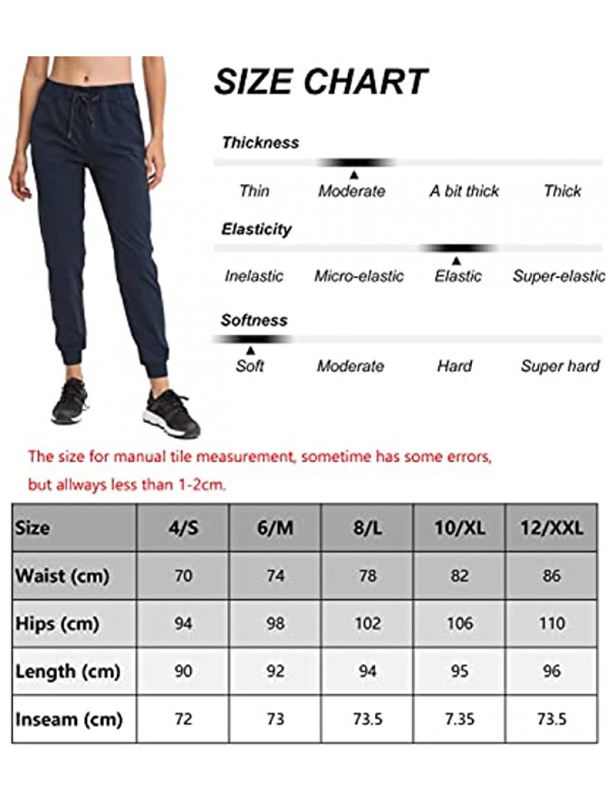 Kaleilo Women's Athletic Joggers Pants with Pockets Drawstring Running Sweatpants for Workout Jogging Lounge