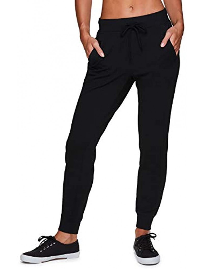 RBX Active Women's Athletic Super Soft Lightweight Cuffed Tapered Jogger Sweatpants with Pockets