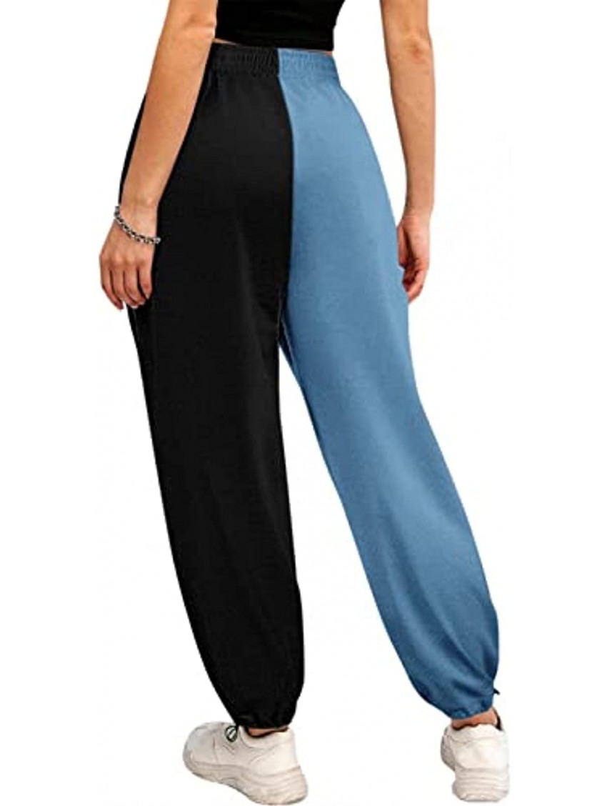 siilsaa Sweatpants for Women Women's Cotton Sweatpants Yoga Lounge High Waist Open Bottom Athletic Jogger Pants with Pockets