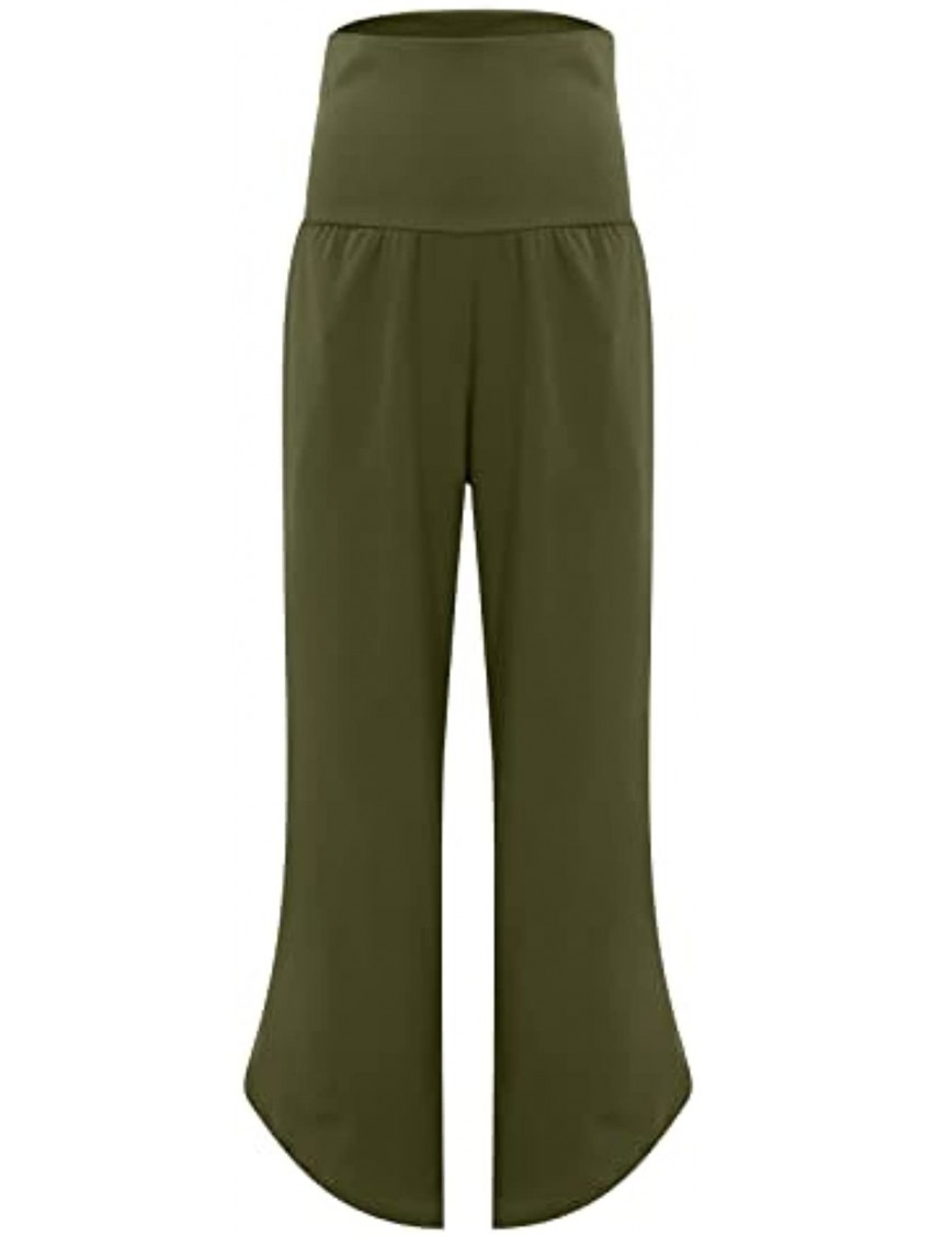 Womens Short Solid Color Camisole Undershirt Match High Waist Wide Leg Pocket Yoga Pants Summer Sports Clothing