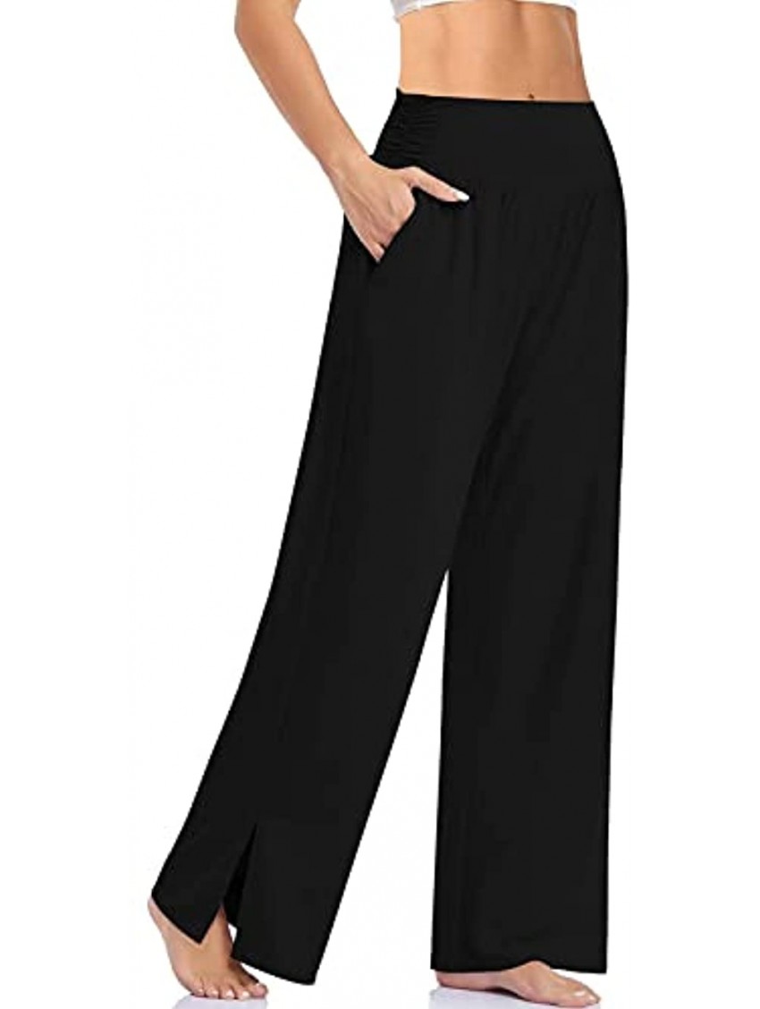 Xaspee Womens Wide Leg Yoga Pants High Waisted Joggers Casual Loose Plus Size Lounge Sweatpants with Pockets