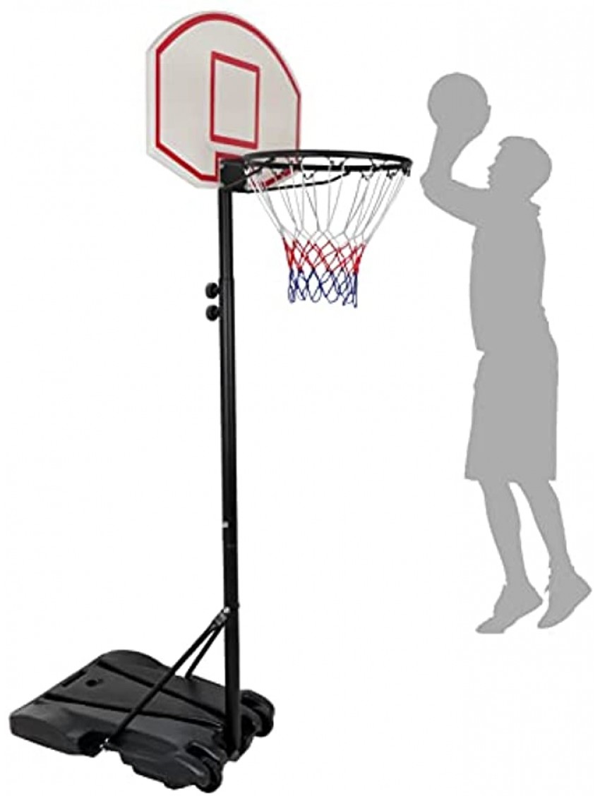 28" Basketball Hoop for Kids Portable Basketball Goal 5.4ft -7ft Height Adjustable Basketball Stand Portable Basketball System Set Outdoor Indoor Basketball Hoop Basketball Game Play Set