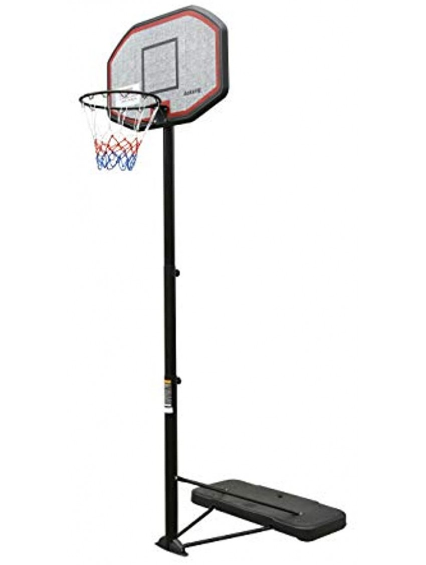 aokung Family Portable Basketball Hoop & Goals with 43" Impact Backboard Basketball System Height Adjustable 6.5ft 10ft for Youth and Adults Indoor Outdoor
