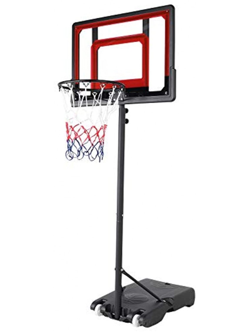 Basketball Hoop for Kids Outdoor Basketball Goal Adjustable Hight from 5.5-7FT with 33 inch PC Basketball Hoop for Children Indoor Outdoor Sport 5.5-7 FT