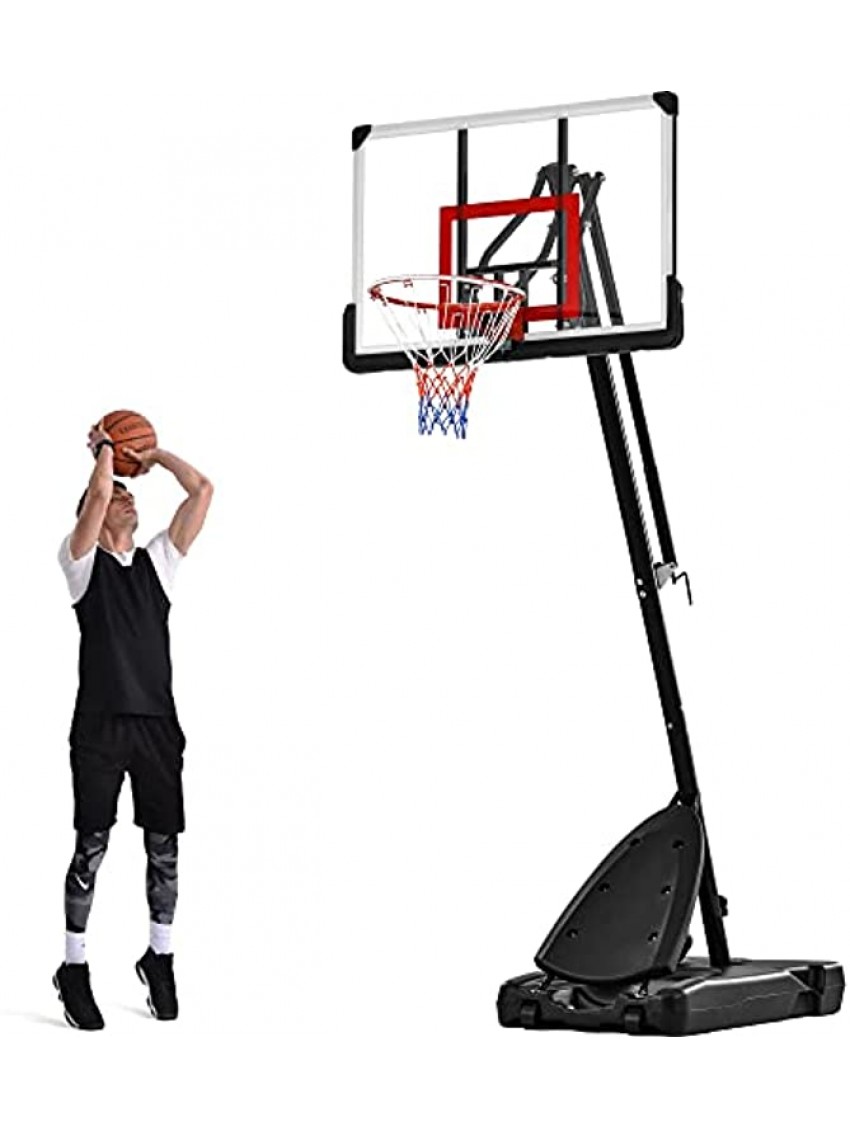 Basketball Hoop Outdoor Indoor Portable Portable Basketball Hoop Outdoor Indoor Adjustable 7.5 10 Ft Basketball Hoops & Goals Portable for Kids and Adults with LED Lights