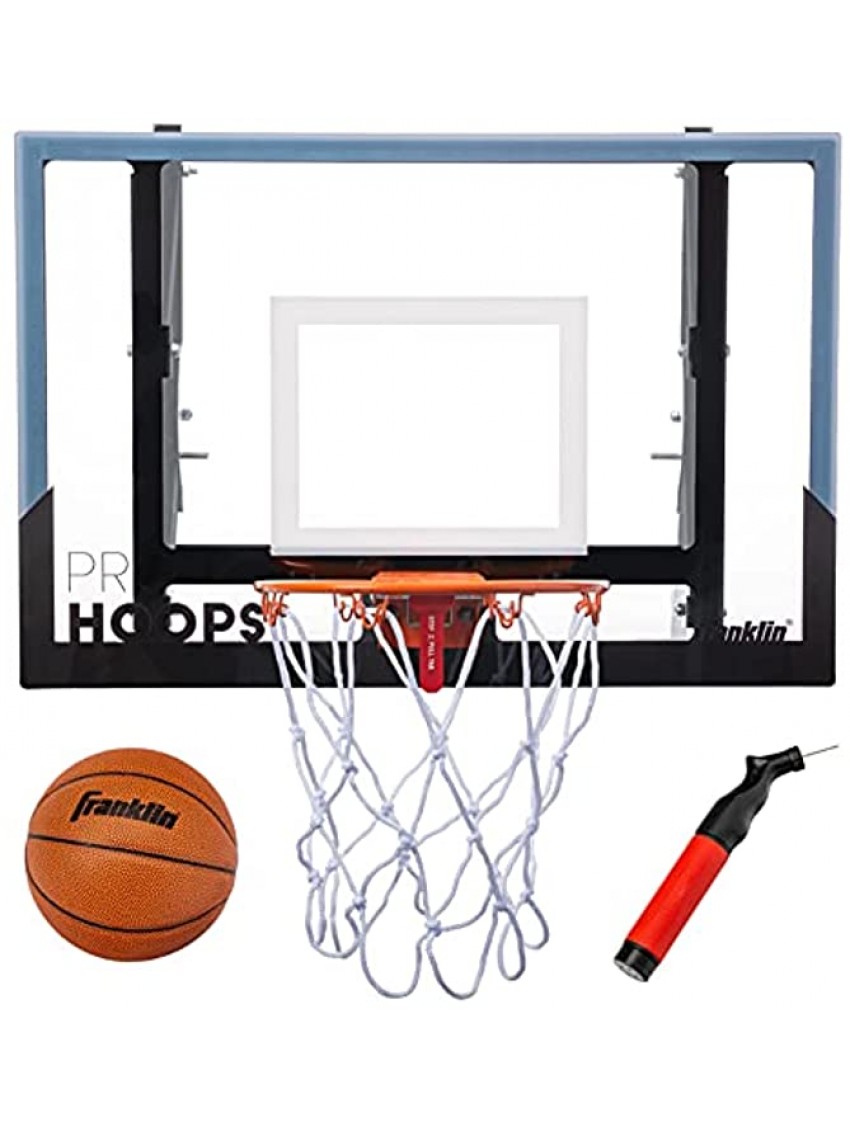 Franklin Sports Wall Mounted Basketball Hoop – Fully Adjustable – Shatter Resistant – Accessories Included