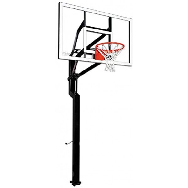Goalsetter All-American In Ground Adjustable Basketball System with 60-Inch Glass Backboard Multiple Rim Options