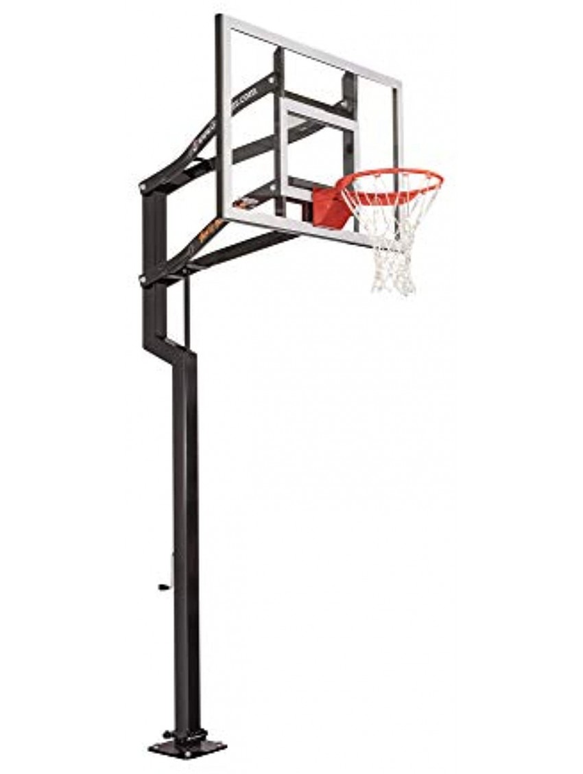 Goalsetter Contender In Ground Adjustable Basketball Hoop System with 54-Inch Acrylic Backboard and Single Static Rim