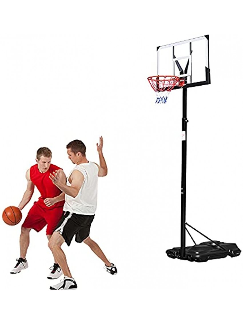 LDQS Basketball Hoop Backboard Stand System Portable Removeable Basketball Hoop & Goals Outdoor Indoor Adjustable Height Basketball Set