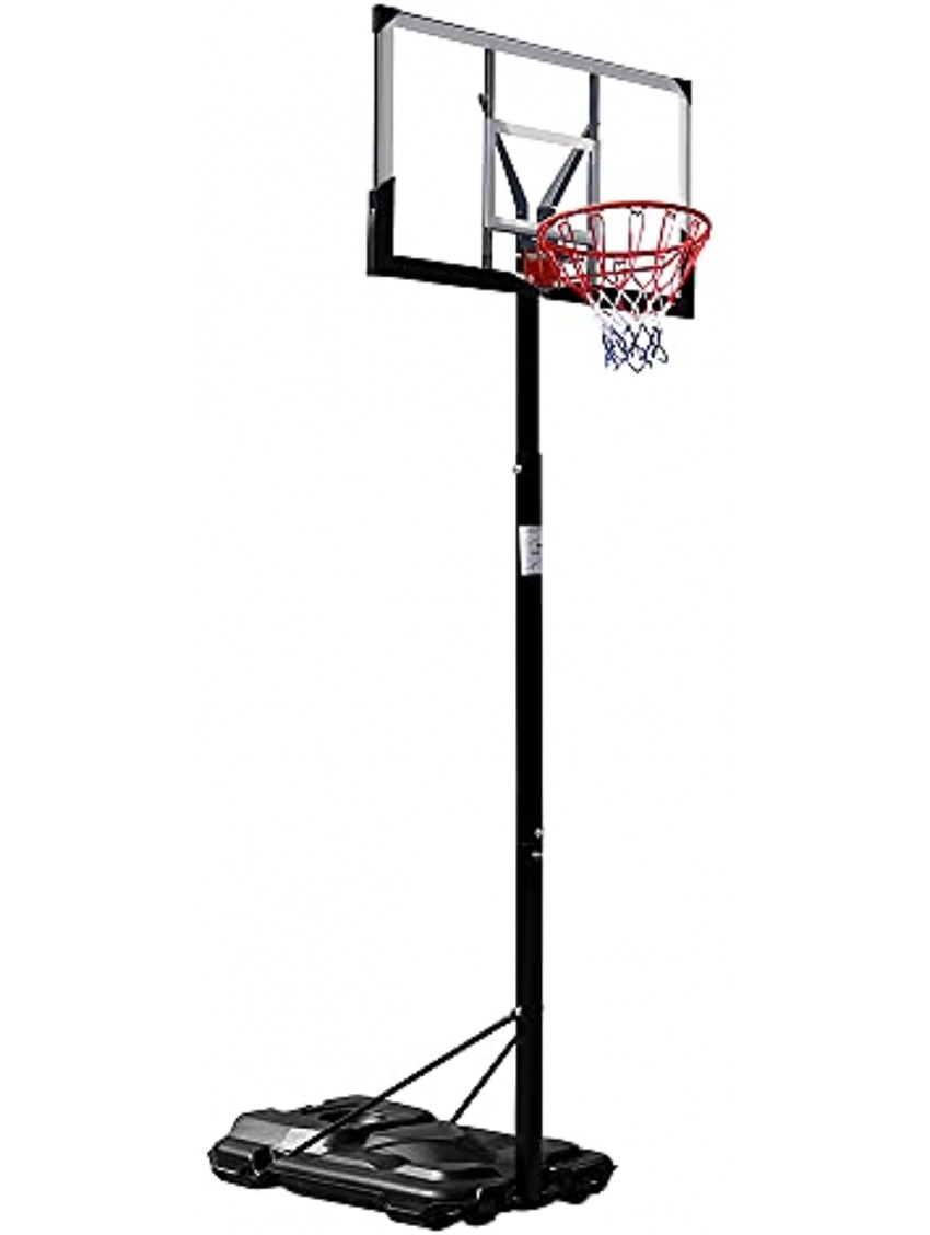 LDQS Basketball Hoop Backboard Stand System Portable Removeable Basketball Hoop & Goals Outdoor Indoor Adjustable Height Basketball Set