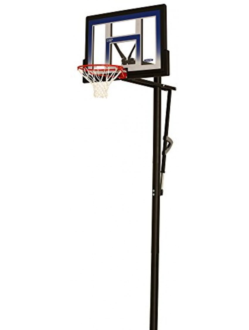Lifetime 90020 Height Adjustable In Ground Basketball System 48 Inch Shatterproof Backboard