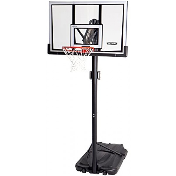 Lifetime 90061 Portable Basketball System 52 Inch Shatterproof Backboard,Black