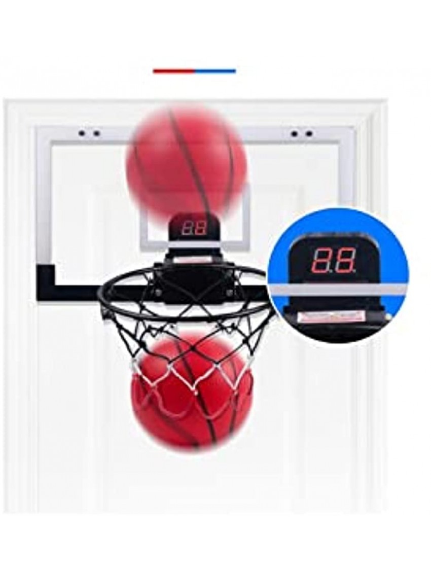 Navaii Basketball Hoop Indoor Mini Basketball Hoop with Electronic Scoreboard Manual Scoreboard Support Multiplayer PVP Games 3 Balls Basketball Sticker Shatter Resistant for Dunking 17x10