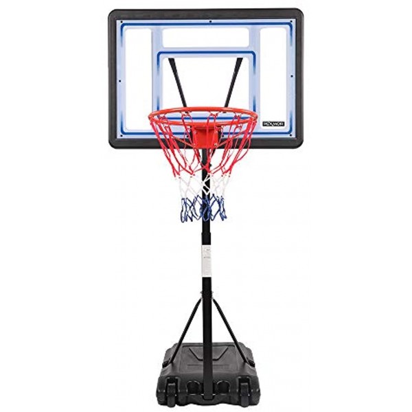 PEXMOR Poolside Basketball Hoop Adjustable Height Swimming Pool Basketball Hoop,Upgraded System with PVC Backbord 2 Basketball Nets