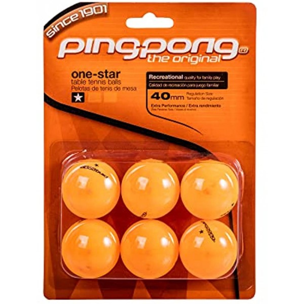 PING-PONG 1 Star Balls Orange 6 Pack