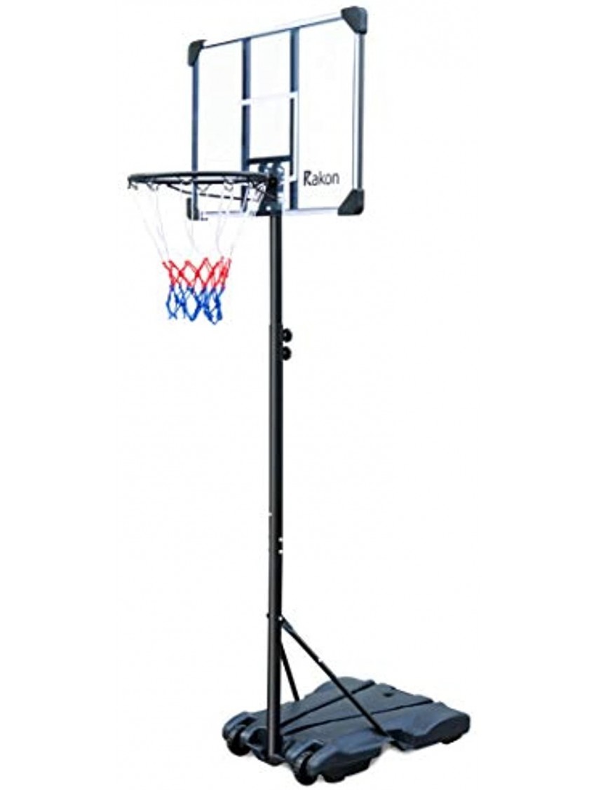 Rakon Portable Basketball Hoop Height Adjustable 5.4ft-7ft Basketball Stand Backboard System for Both Youth and Adults