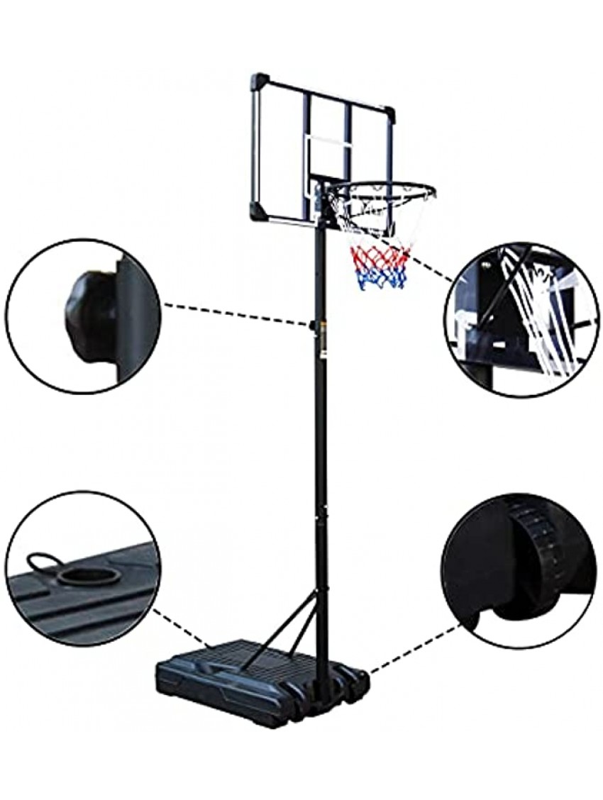 Rakon Portable Basketball Hoops & Goals Basketball System with 35.4 Inch Backboard Height Adjustable 6.2ft -8.5ft for Adult Youth Teenagers Indoor Outdoor Use