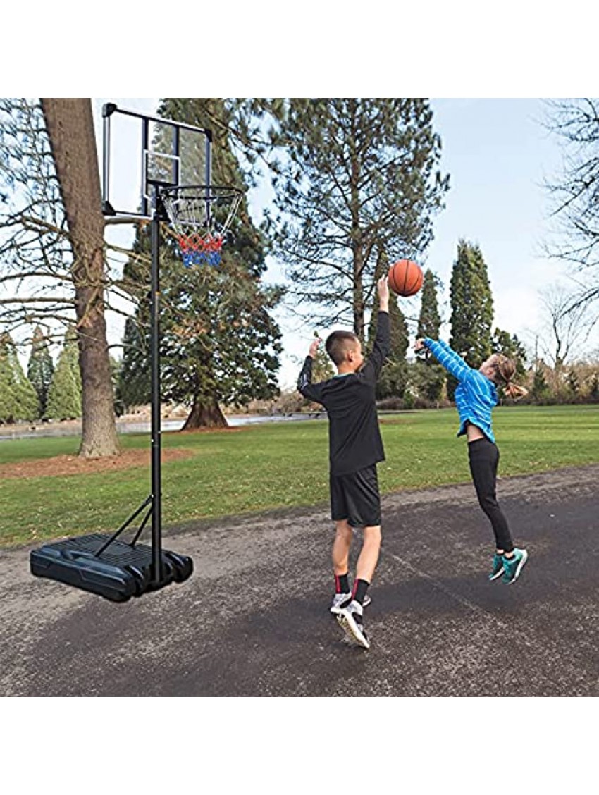 Rakon Portable Basketball Hoops & Goals Basketball System with 35.4 Inch Backboard Height Adjustable 6.2ft -8.5ft for Adult Youth Teenagers Indoor Outdoor Use