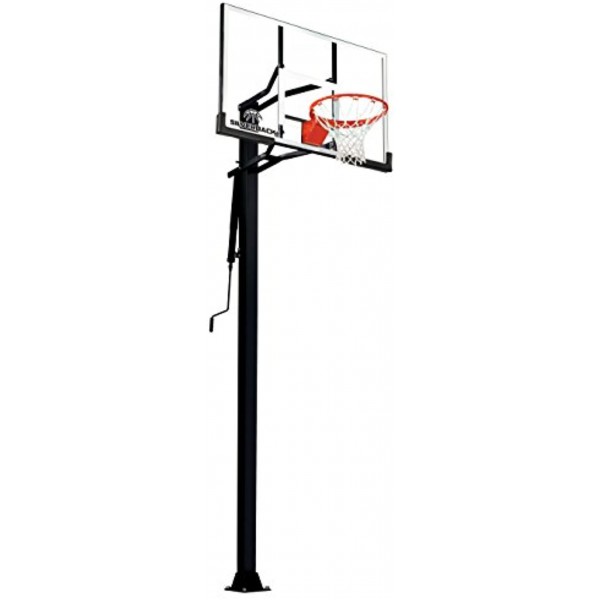 Silverback In-Ground Basketball Hoops Adjustable Height Tempered Glass Backboard and Pro-Style Flex Rim. Multiple Styles Available