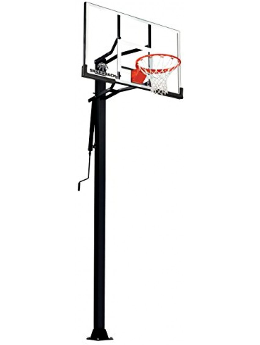 Silverback In-Ground Basketball Hoops Adjustable Height Tempered Glass Backboard and Pro-Style Flex Rim. Multiple Styles Available