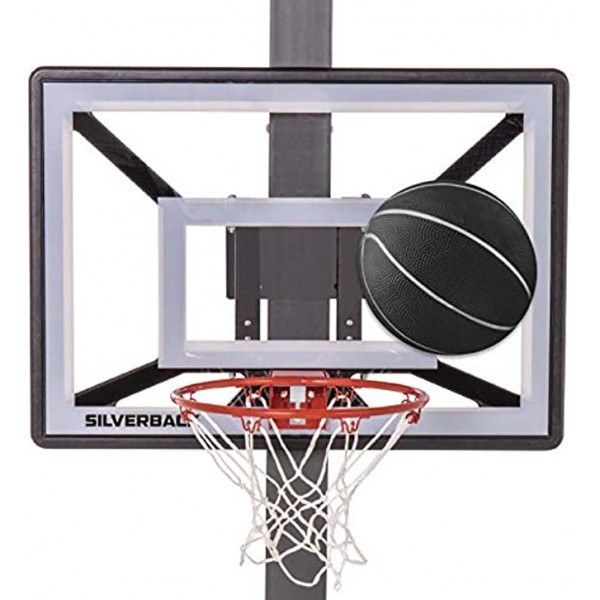 Silverback Junior Youth 33" Basketball Hoop with Lock ‘n Rock Mounting Technology Mounts to Round and Vertical Poles Black B8410W