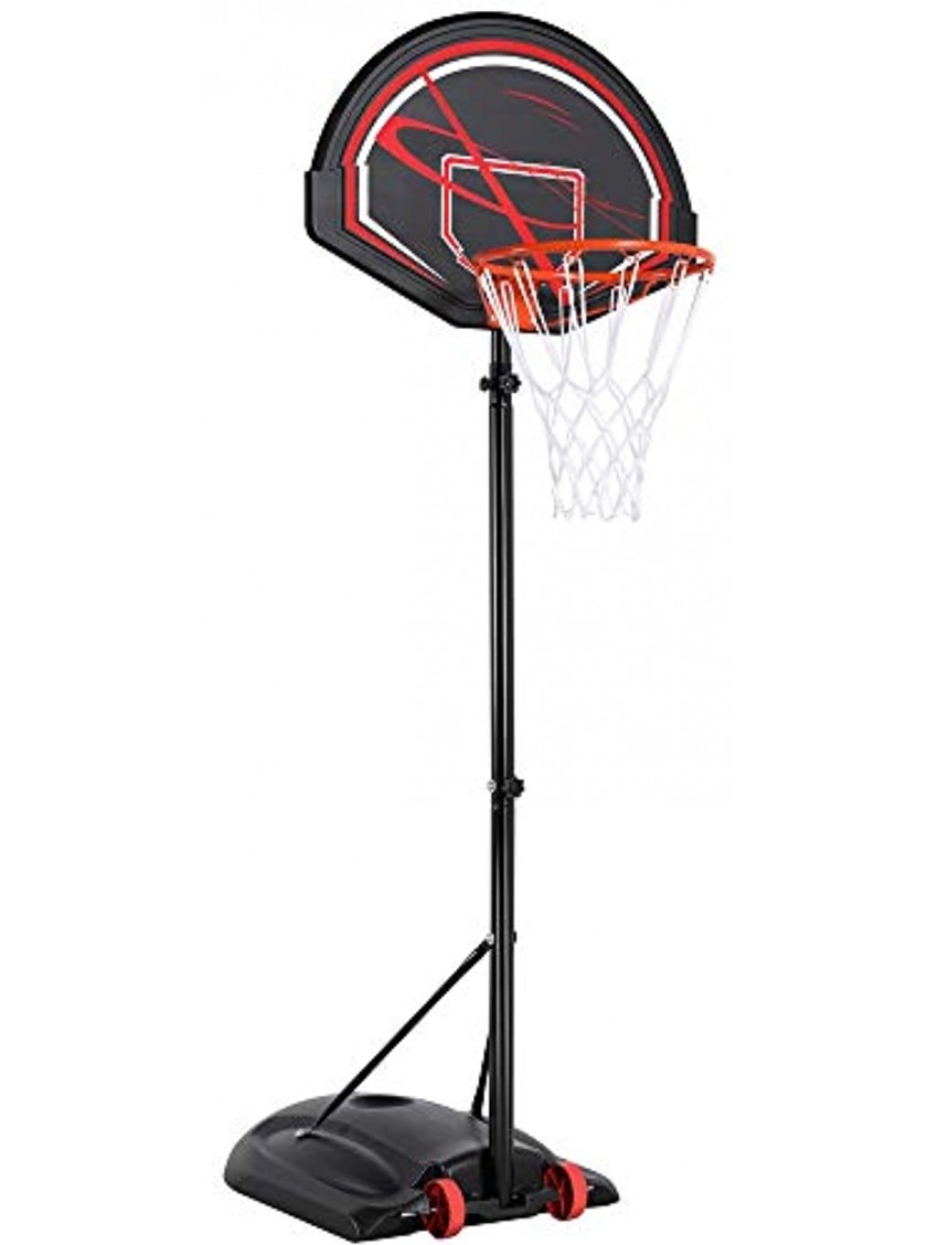Topeakmart 7-9ft Portable Basketball Hoops & Goals Removable Youth Basketball Hoop System Stand for Youth Outdoors Indoor Play Height Adjustable