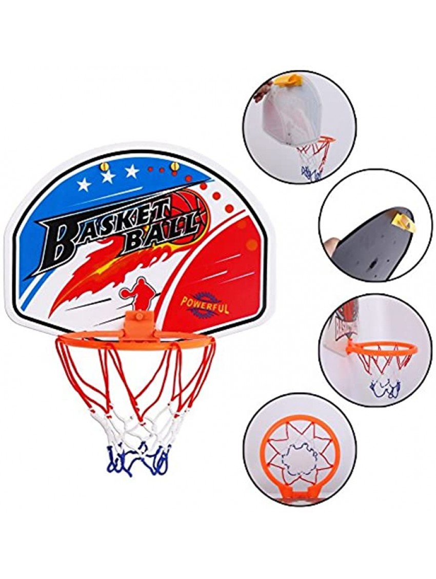 Topyuan Basketball Hoop -Mini Inflatable Ball Pump Backboard Rim- Children Kids Wall Game Toy