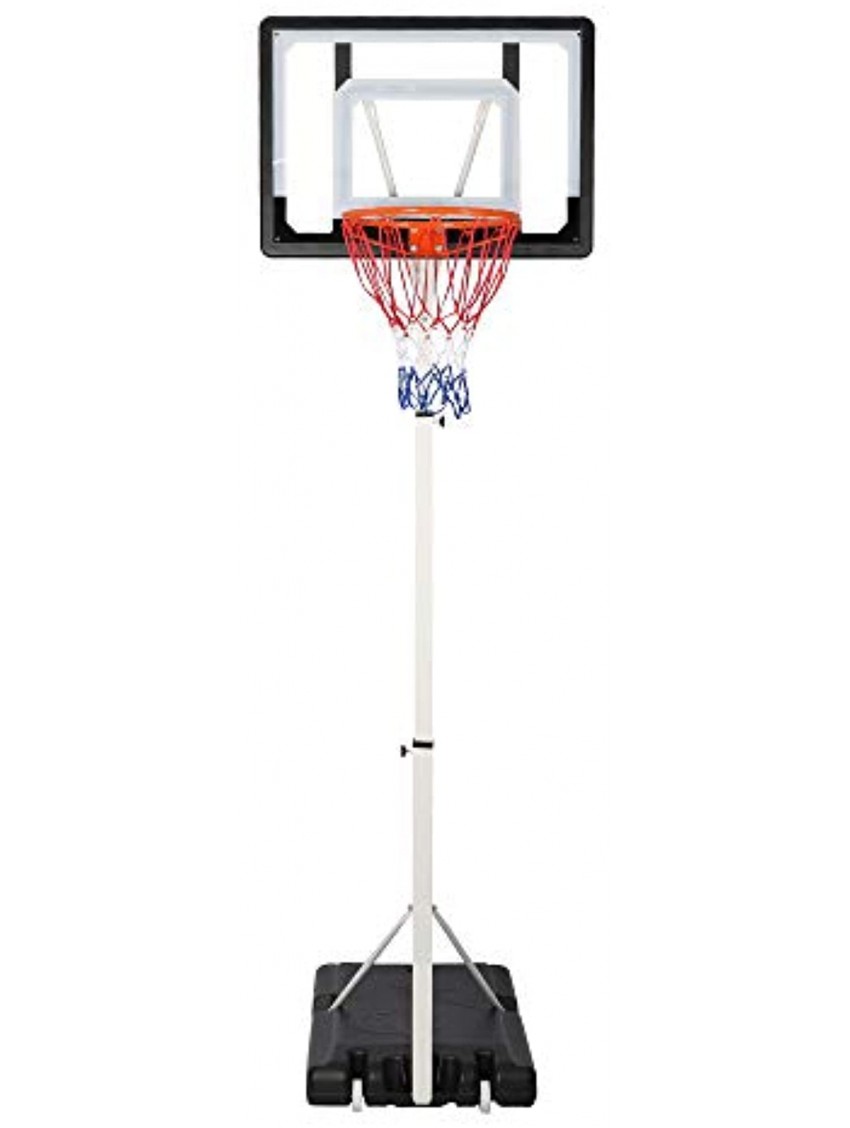 Vilobos Basketball Hoop & Goal for Youth Kids Height Adjustable Portable Basketball System with Wheels Indoor Outdoor Use