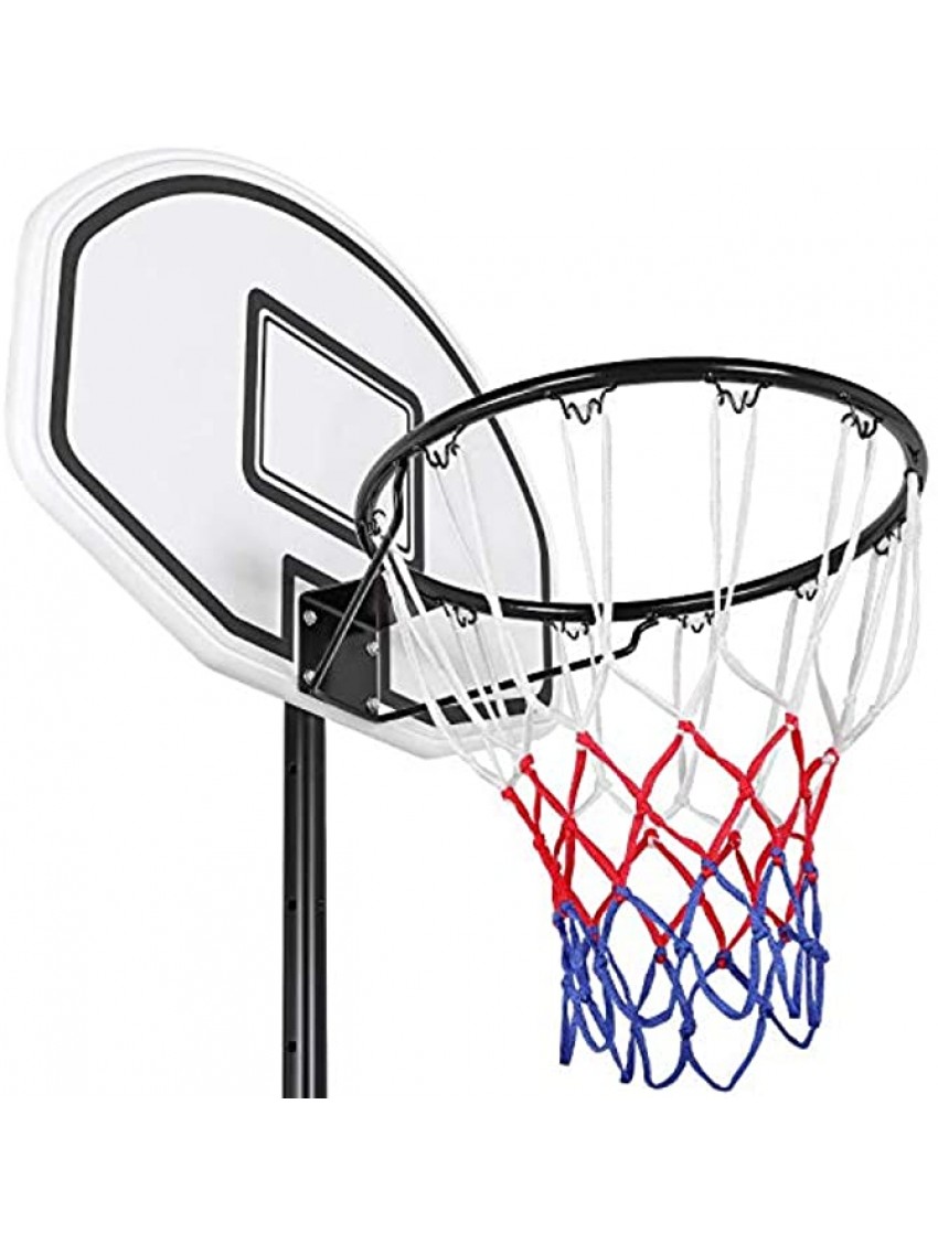 Yaheetech 5-7ft Height-Adjustable Portable Basketball Hoops & Goals System Indoor Outdoor w Wheels & Weighted Base