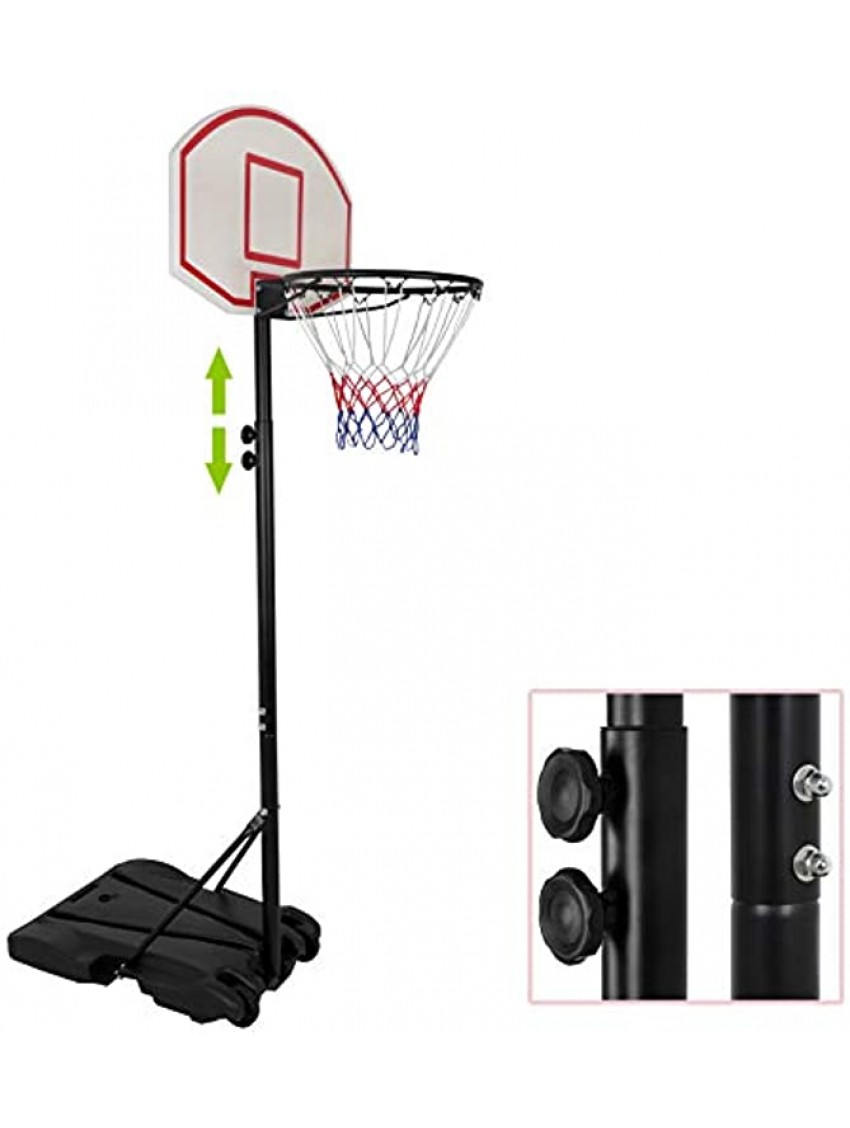 ZENY Portable Basketball Hoop Stand Basketball Goal with Backboard and Wheels for Kids Youth Adjustable Height 5.4ft 7ft Indoor Outdoor Basketball Game Play Set